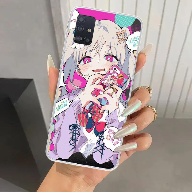 Cute Anime Girl INS Phone Case for Samsung Galaxy A52 A32 A22 A12 A02S A50S A30S A10S Note 20 Ultra 10 Plus S10 A31 A20 A71 A72