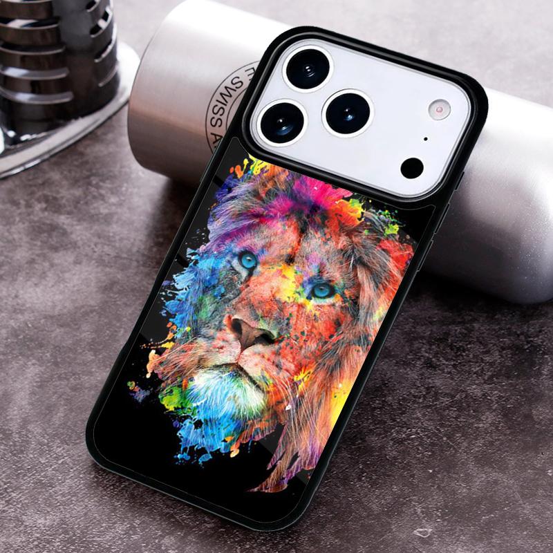 King Lion Roaring Phone Case for iPhone 17 16 15 Pro Max Air 14 13 12 11 Plus Shockproof Cover