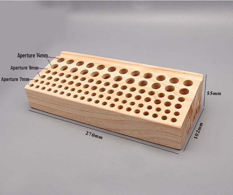 Handmade Pine Wood Leathercraft Tool Rack - 46 or 98 Holes for Punches, Awls, and More