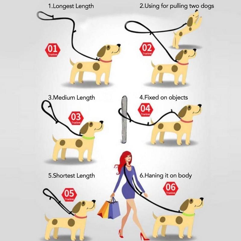 Dog Leash Hands Free Dogs Leash Multi-functional Leashes for Dogs Walking Traction Rope Runing Leashes for Dog Puppy Accessories