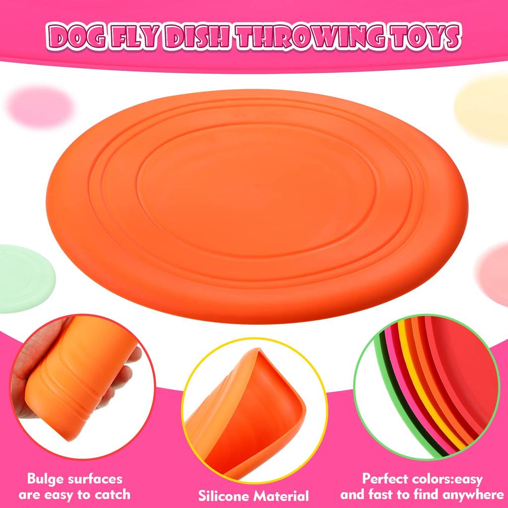 Outdoor Sports Durable Chew Pet Training Toy Interactive Dog Toys Resistance Bite Soft Rubber Toys Pet Flying Discs Dog Frisbeed