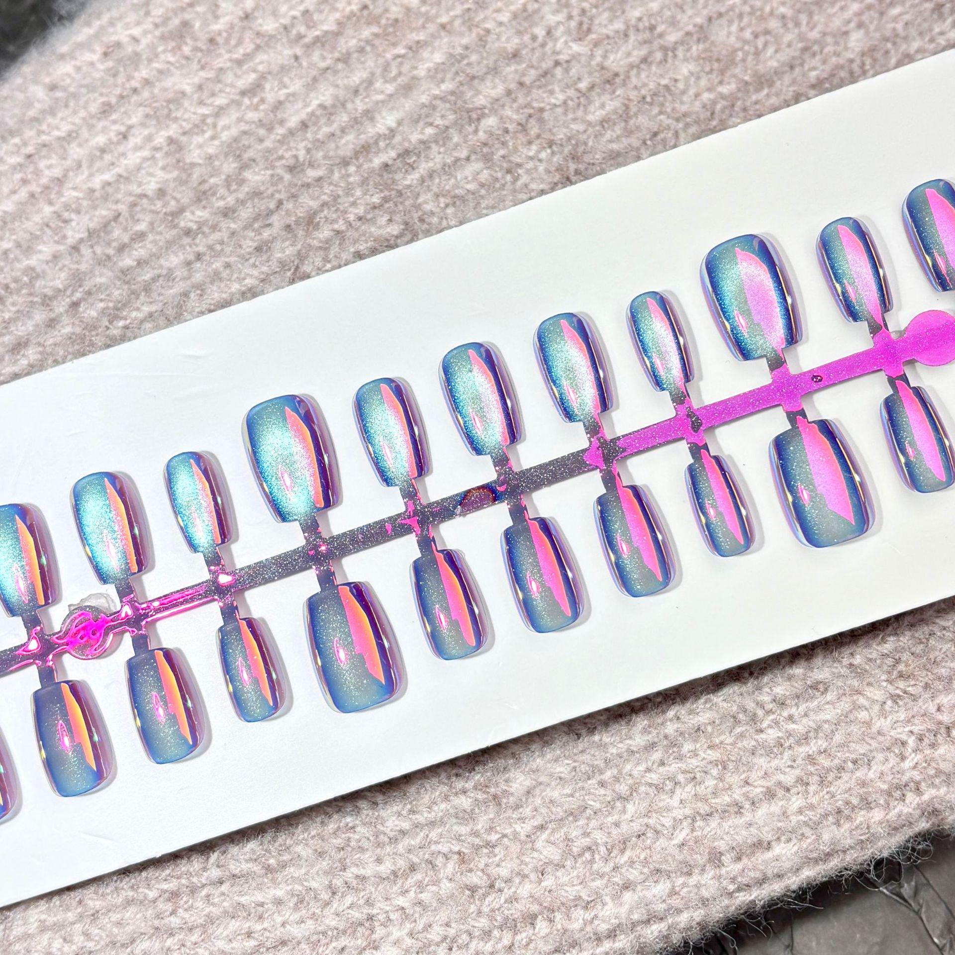 

Purple Cat Eye Laser Nail Art Patches