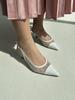 Chertoi Seoul Coco Mesh Slingback White