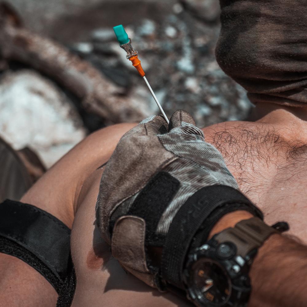 RHINO RESCUE 14ga Needle Decompression Kit | Pneumothorax Catheter for Tension Pneumo, EMS & Trauma IFAK