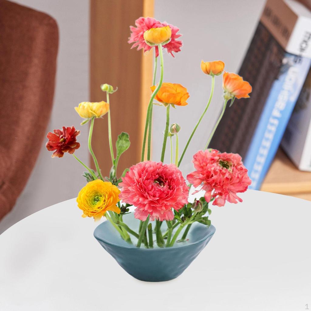 Floral Holder Frog Ceramic Vase Bowl Flower Arrangement Stem for Tea Room