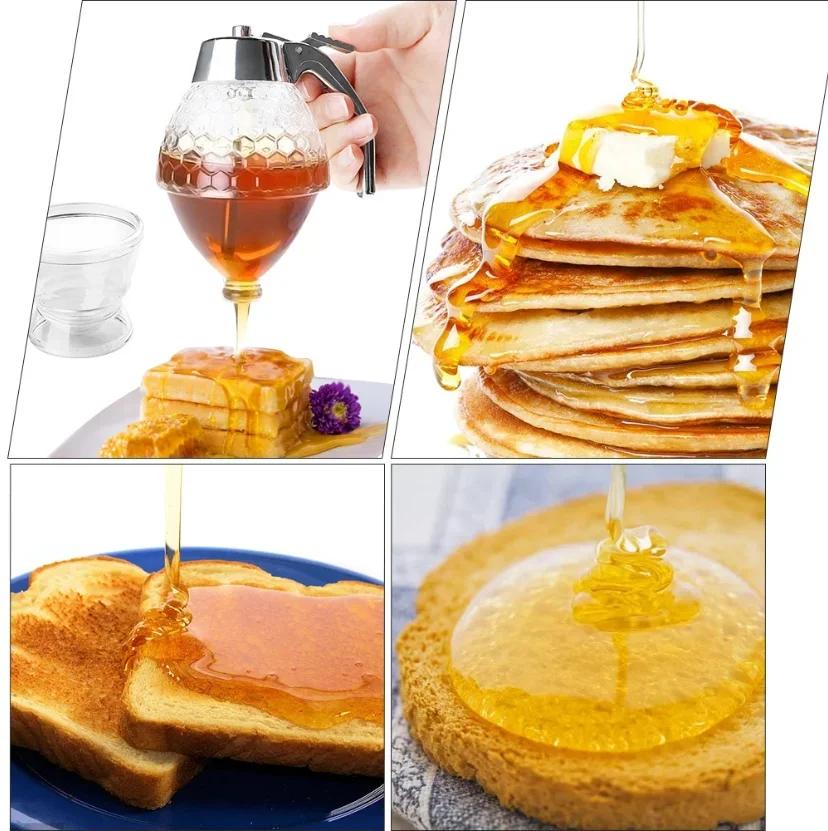 200ml Diamond Shaped plastic Honey Dispenser Capacity Multifunctional Oil Bottle Vinegar and Sauce Dispensers Kitchen Tool