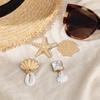 6 Stuks/Set Zomer Strand Schoenschoonmakers, Goudkleurige Schelp Zeester Charms, Oceaan Thema Decoraties voor Klompen Vrouwen Meisjes Schoen Gaten