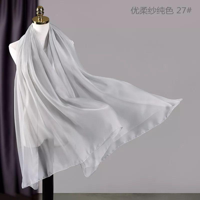 Fashion Solid Soft silk Scarf Spring and Autumn long Shawl Female Summer Sunscreen high quality Scarves Headband Hijab Bandana