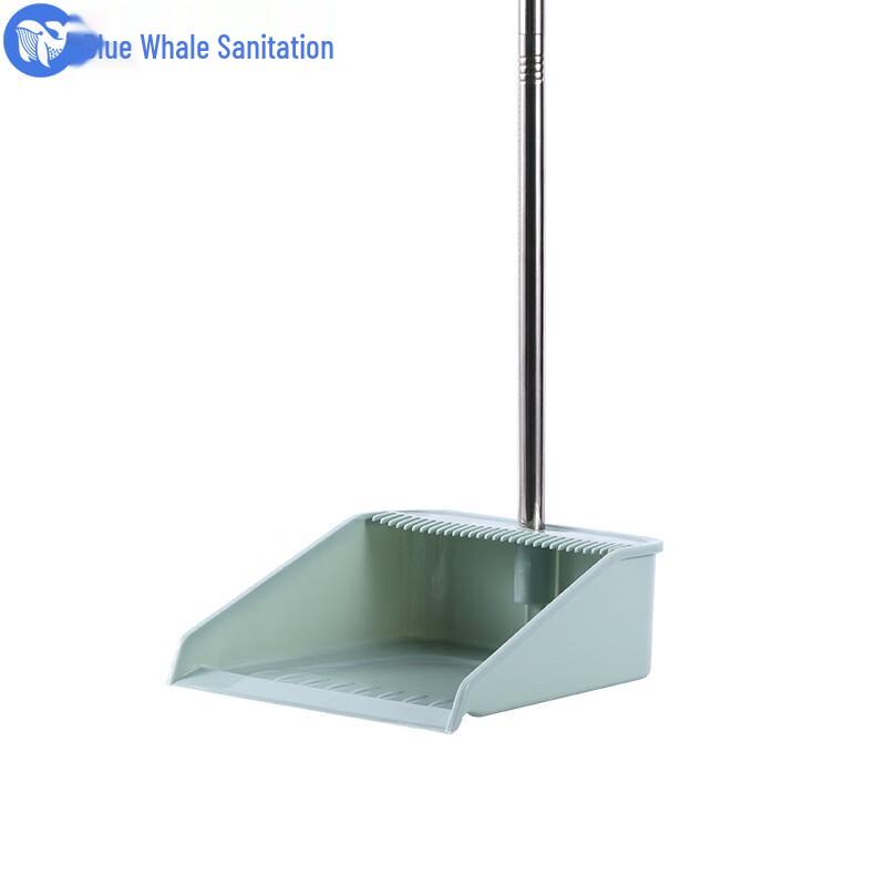 Soft Bristle Broom and Dustpan Set with Scraper