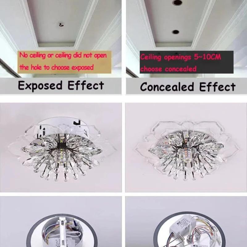 Moderní LED stropní svítidlo Křišťálové stropní svítidlo Lustr do ložnice Vnitřní osvětlení do obývacího pokoje Domácí dekorace Led Lustr