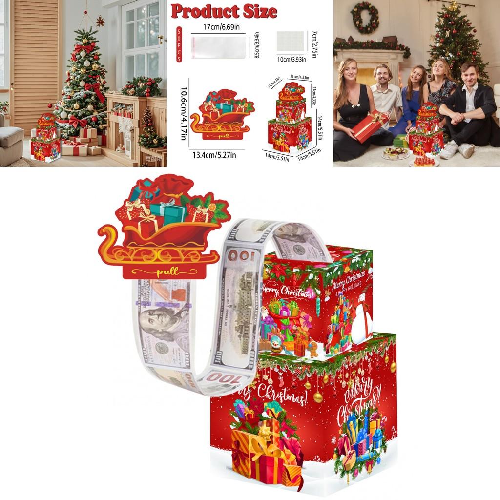 Santa Claus Gift Container With Red Paper Material For Christmas Celebration Gifts