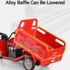 1:12 Tricycle Model Car Toy Metal Diecast Sound Light Pull Back Express Delivery Transport Vehicle Models Gifts for Boys Kids