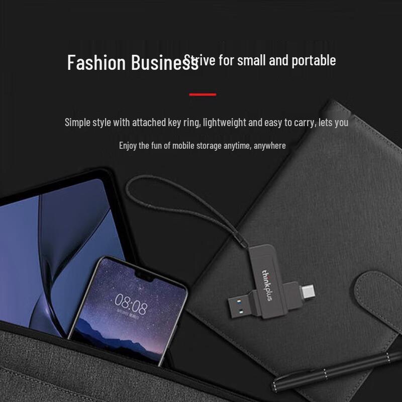 Lenovo Thinkplus Dual Interface USB 3.2 Type-C Metal Flash Drive MU253