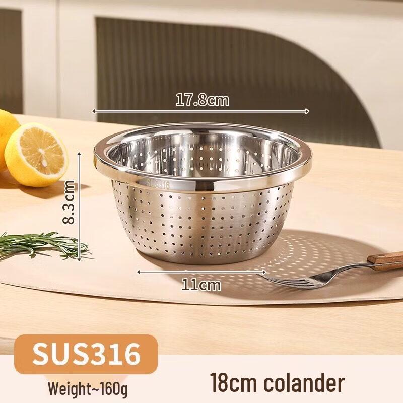 ZISIZ 316 Thickened Stainless Steel Basin Set