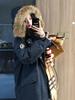 2026 Winter Women's Workwear Down Cotton Jacket with Large Fur Collar - Thick College Style Parka for Couples