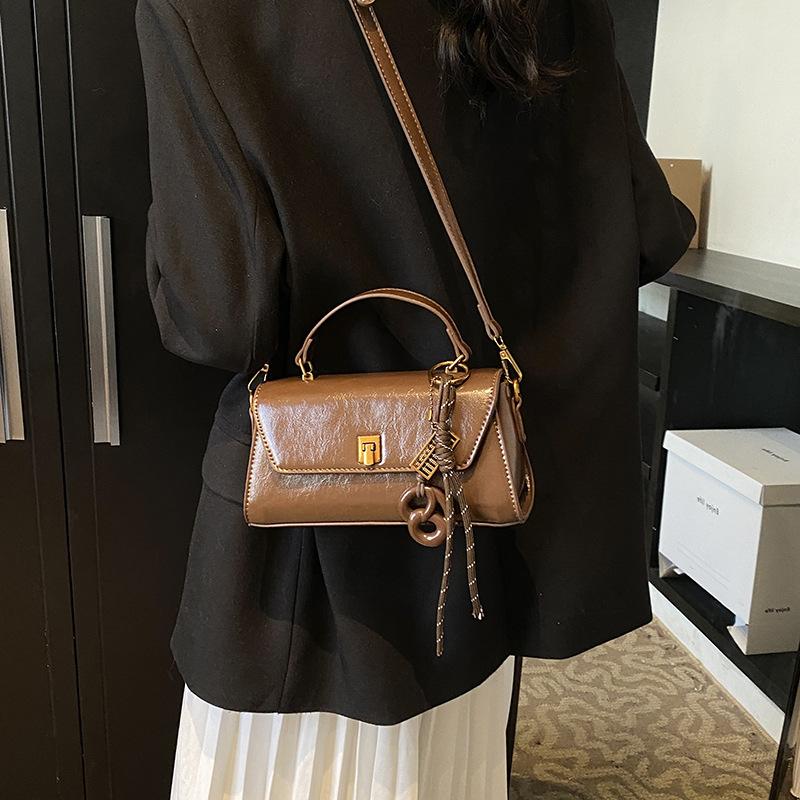 Super fire small bag women's autumn and winter retro 2025 new fashion messenger bag women's versatile portable work small square bag