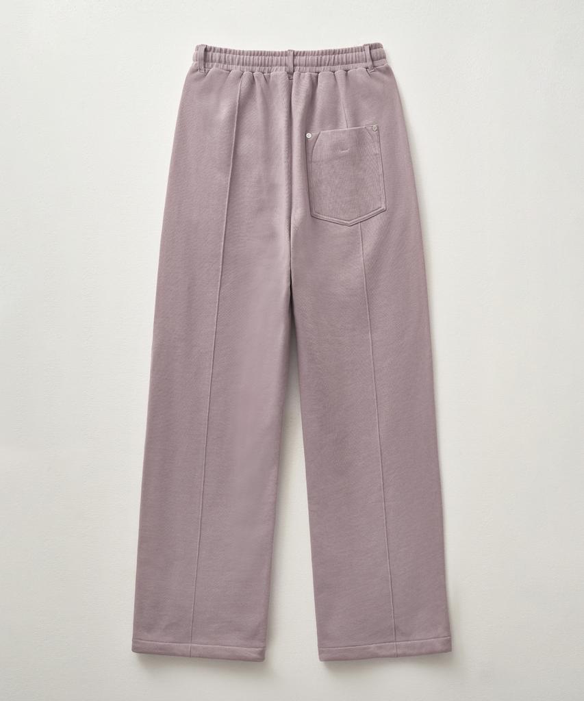 Seteo Cotton Elastic Waist Sweatpants Purple (Type A)