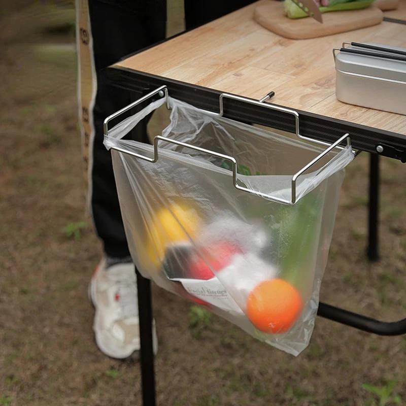 2024 New Outdoor Garbage Rack Kitchen Hanger Bucket Dormitory Camp To Receive Garbage Bag Hanging Bracket
