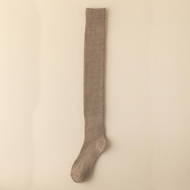 Knee-high Thigh-high Socks for Women, Thickened and Fleece Warm Long Socks, Winter Knee Protection Calf Socks, High Thigh-high Socks