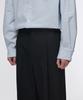MUSINSA STANDARD Narrow Belt One-Pleat Wide Slacks [Black]