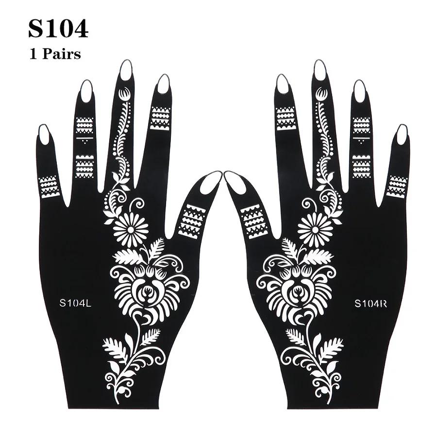 2025 Neues Professionelles Henna Schablone Temporäres Handtattoo Körperkunst Aufkleber Vorlage Hochzeit Werkzeug Blume Tattoo Schablone
