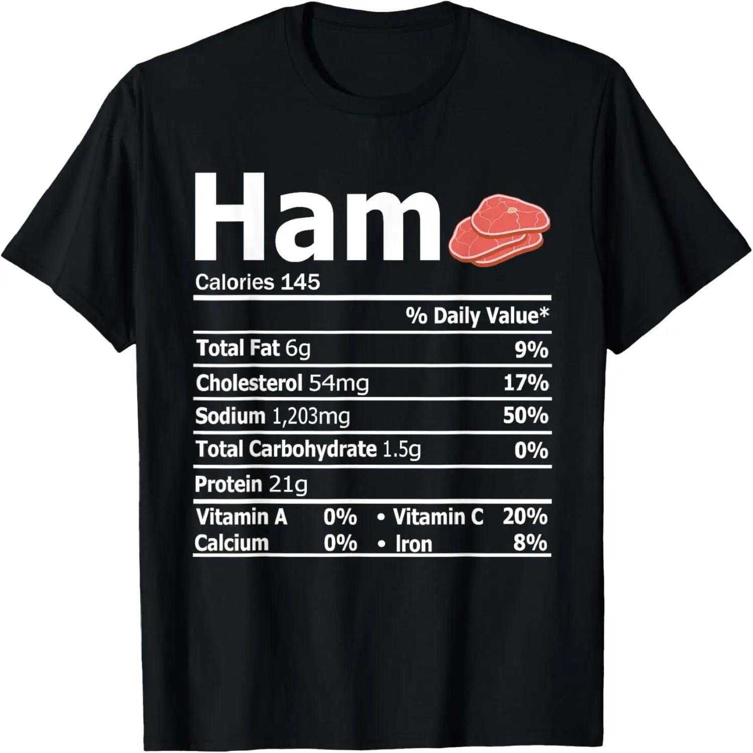 Ham Nutrition Facts Family Matching Thanksgiving Costume T-Shirt S