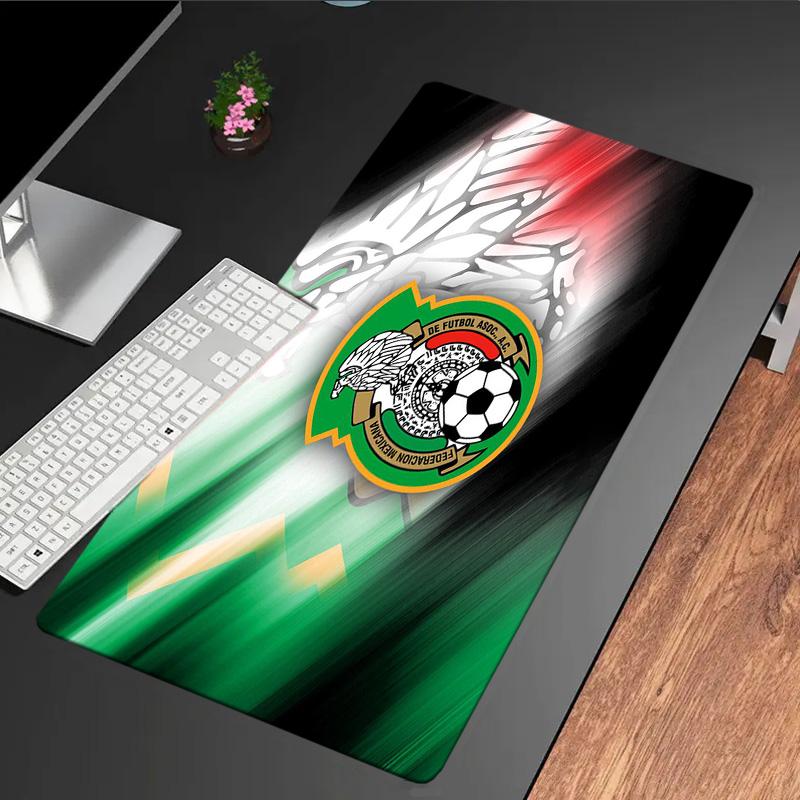 Mexico Football Emblem mouse pad, rubber base, esports desk mat, mouse pad for gamers and office use, gaming desk , easy to clean mat