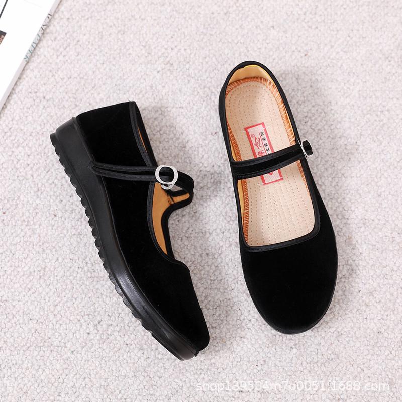 

Women s Old Beijing Non-slip Flat Cloth Shoes - Soft Sole, Plus Size, Ideal for Work and Dancing. 38 чорний