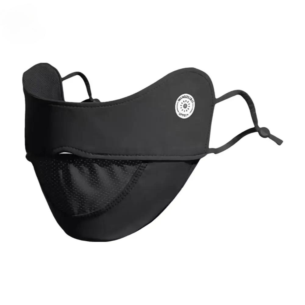 Cycling Ice Silk Face Mask Anti-UV Sun Protection Summer Unisex Adjustable Breathable Bandana Hunting Running Sport Mask Scarf