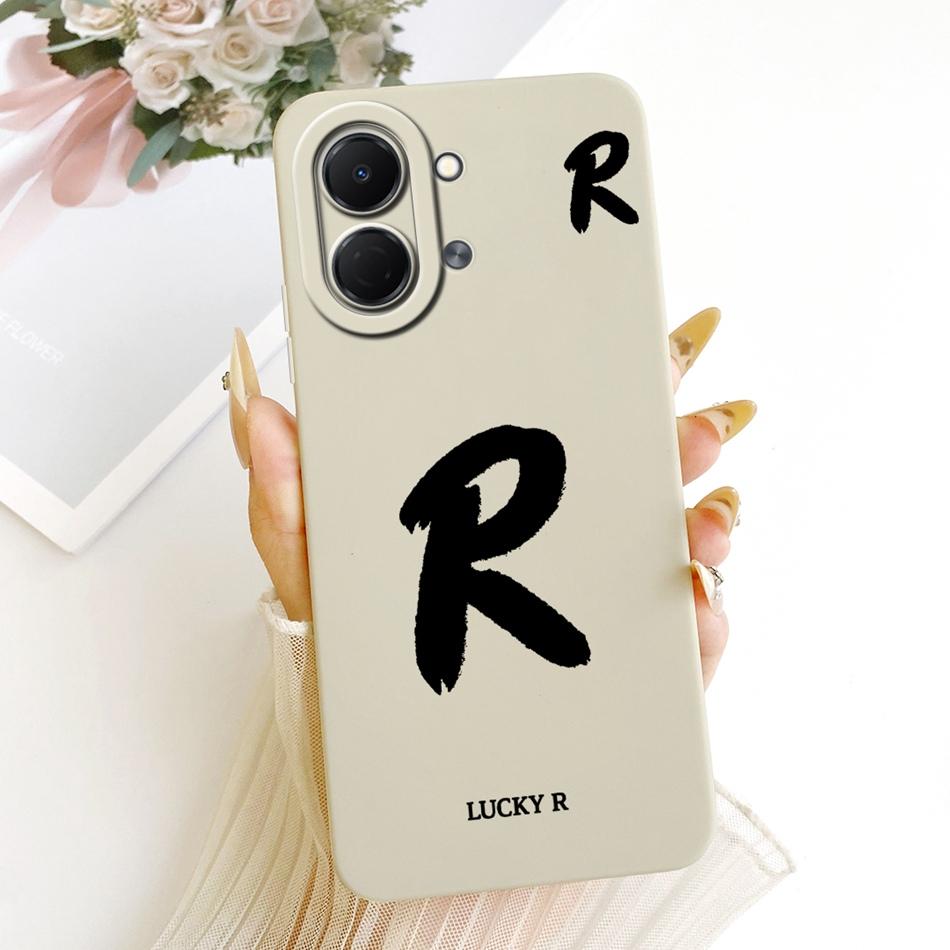 For Tecno Spark Go 3 2026 Lucky Initial Letter Phone Case For Tecno Spark Go3 KN3 Soft Silicone Shockproof Cases Bumpers
