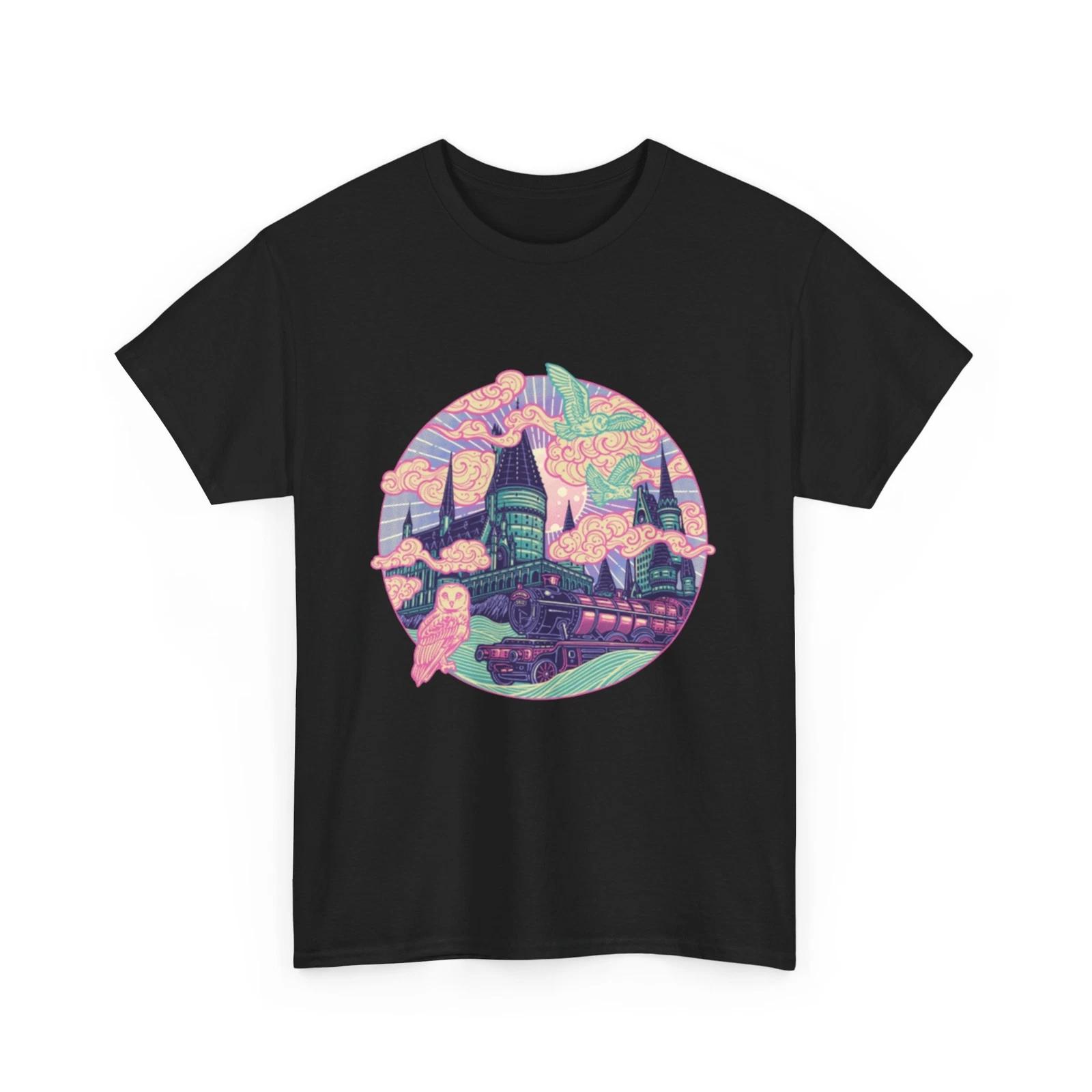 

Harry Potter Shirt | Hogwarts School T Shirt | Hogwarts Express & Hedwig Shirt M