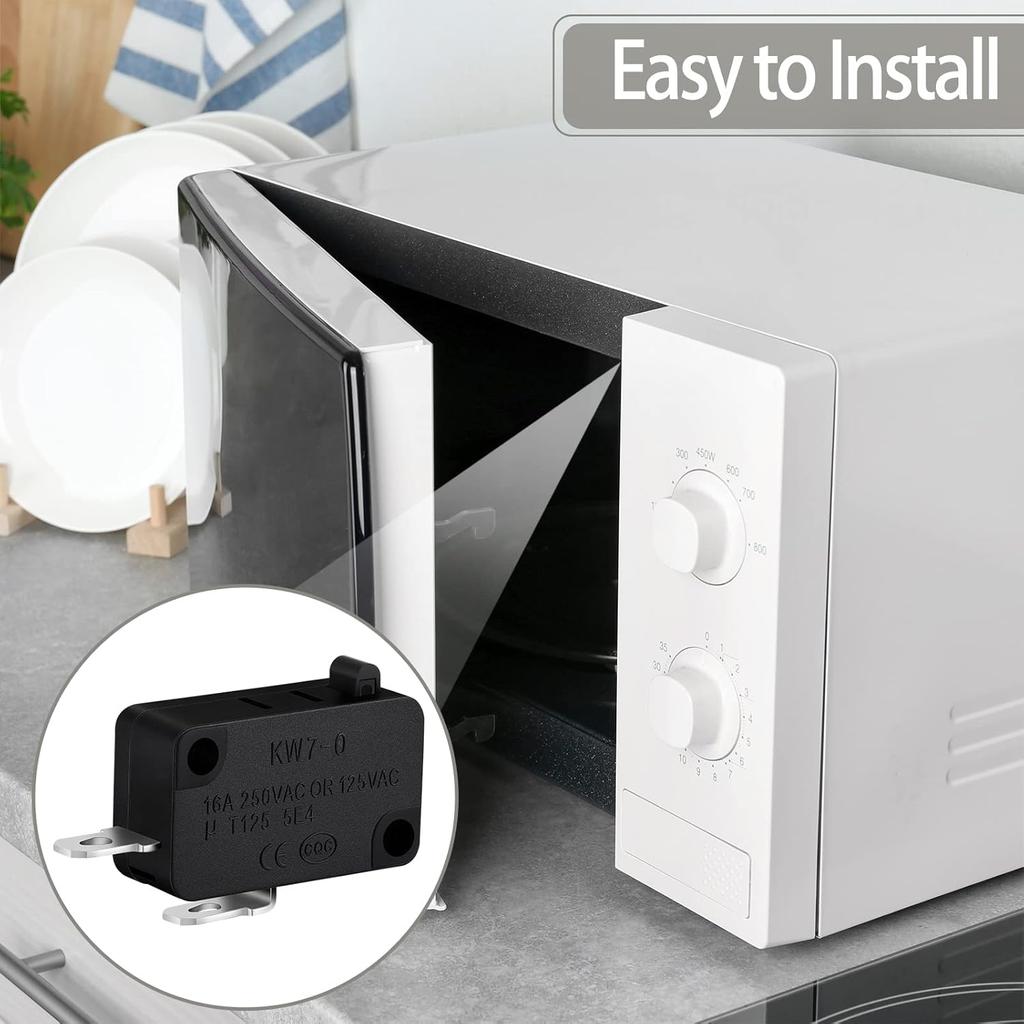 Weewooday 12 Pcs Microwave Oven Door Switch Replacement Part W10269458 W10727360 W10269460 Szm-v16-fc-61 Szm-v16-fc-62 Szm-v16-fc-63, Compatible with