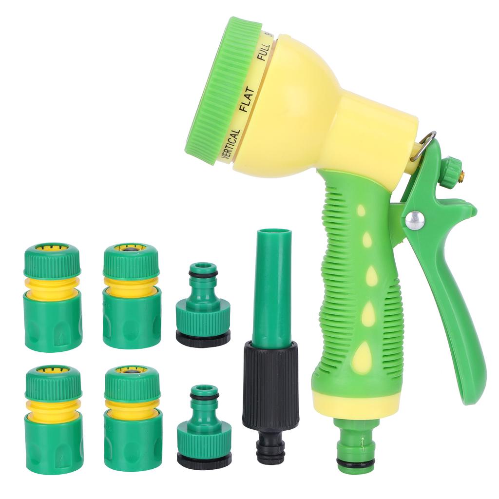 Garten Sprühgerät Set mit 8 Sprühmodi Hochdruck Sprinkler zum Bewässern Autowaschen