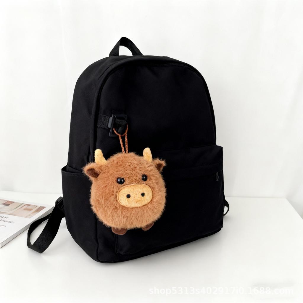 Highland Cow Plush - Realistic Scottish Highland Cattle Stuffed Animal Toy