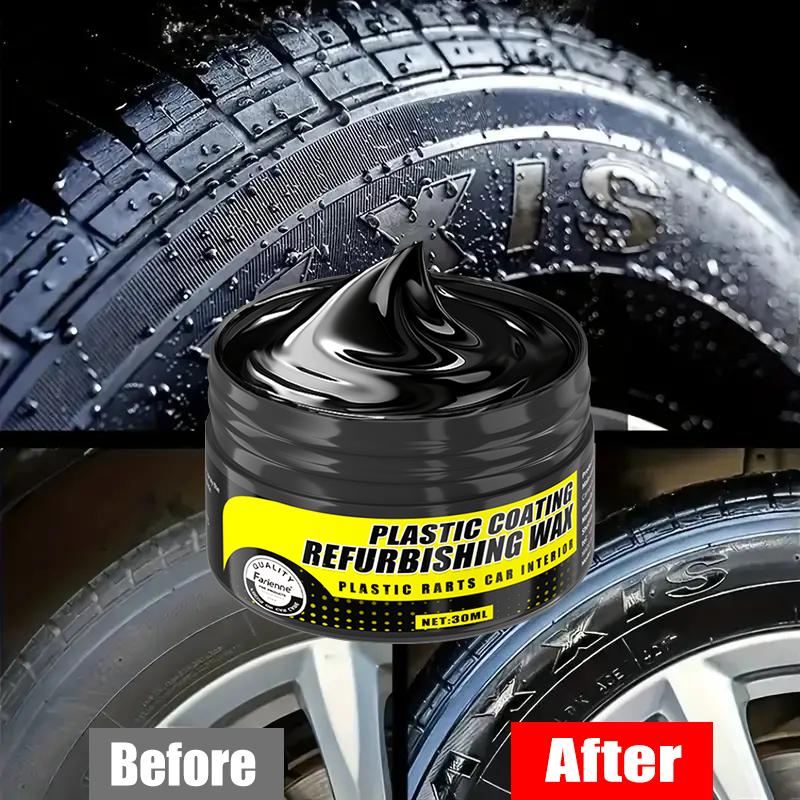 GM Plastic Repair, Rubber Black Gloss Paste, Tire Black Polish for Exterior and Interior Restoration of Cars, Bumpers, Mirrors