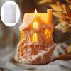 1Pc 3D Treehouse Silicone Mold DIY Elf Tree House Candle Mold Funny Castle Chimney House Resin Concrete Gypsum Mold
