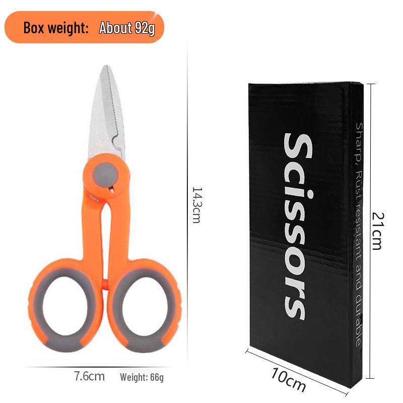 Thickened Serrated Stainless Steel Electrician's Shears for Cutting Iron Sheets & Wires, Industrial Wire Stripping Shears