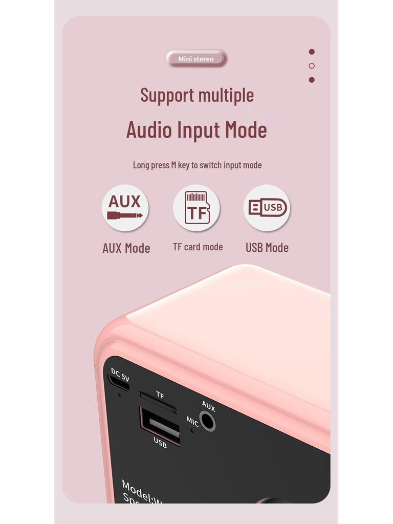 W13 Retro Mini Wireless Outdoor Portable Radio Speaker with Loud Bass