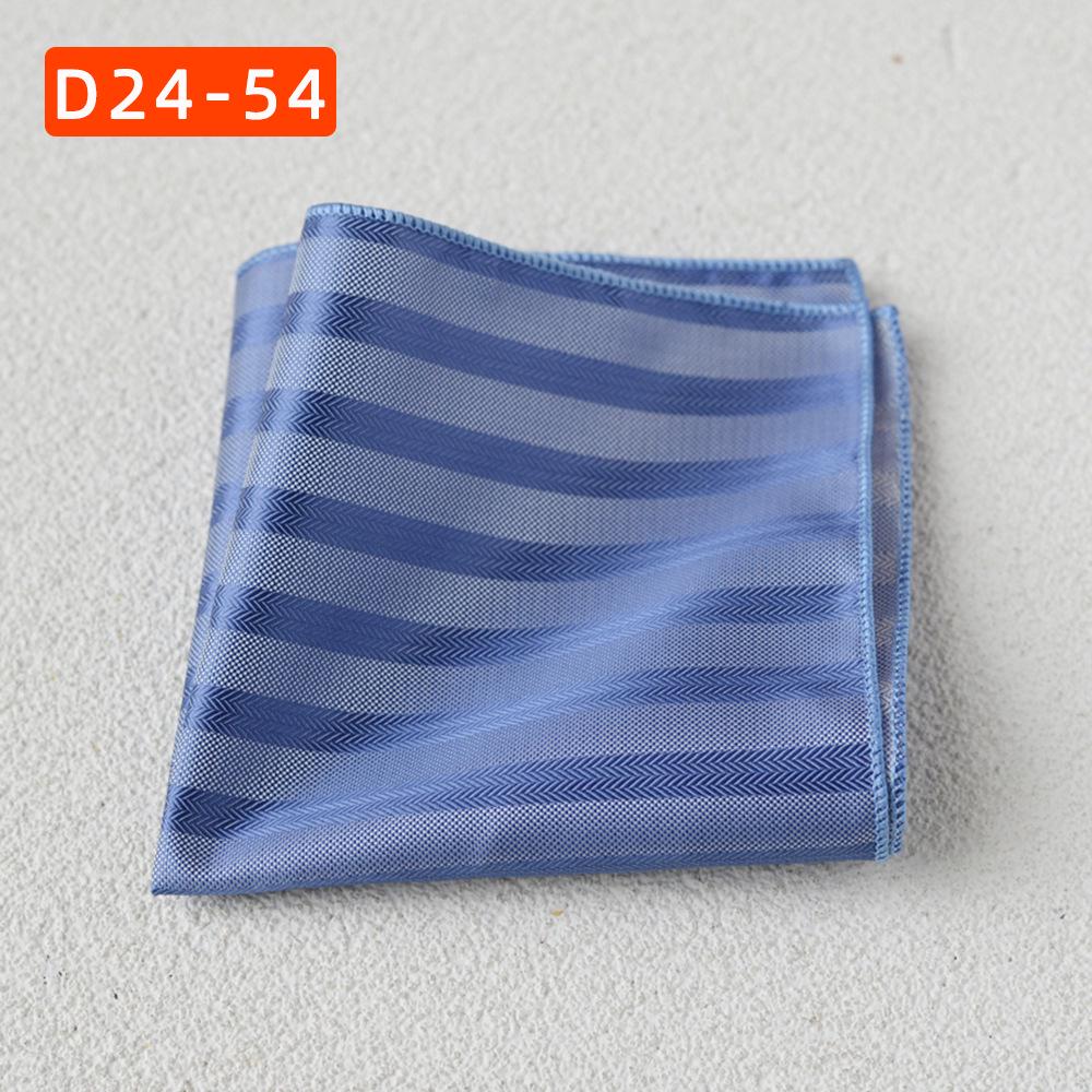 Striped Polyester Silk Pocket Square for Wedding or Business