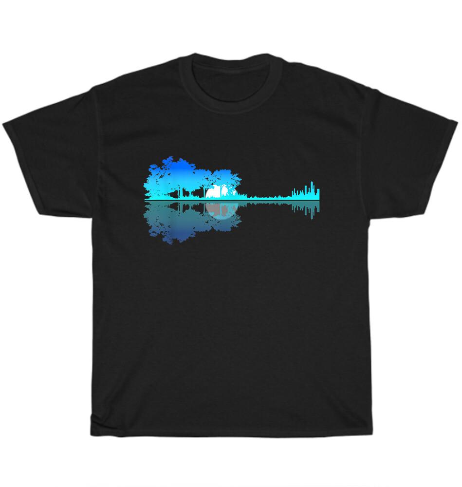 

Guitar Lake Shadow Love Guitar Player Guitarist Musician T-Shirt Unisex Tee Gift 3XL