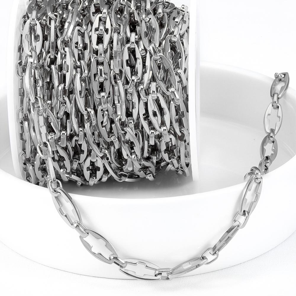 

1meter Stainless Steel Geometry Hollow Cross Chains DIY Classic Necklace Bracelet Bag Chain Accessories Jewelry Making Wholesale 1 meter
