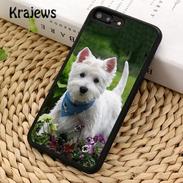 Krajews Cute Animals Westie Dog Soft Phone Case Cover For iPhone 14 6s 7 8 Plus XR XS 11 12 13 Pro Max Samsung S21 S22ultra Plus