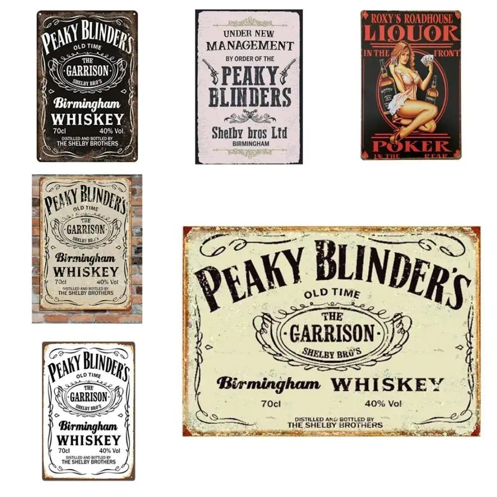 Vintage Peaky Blinders Tin Sign Retro Metal Art Plaque for Home Bar Pub Cafe Restaurant Wall Decor X Inch