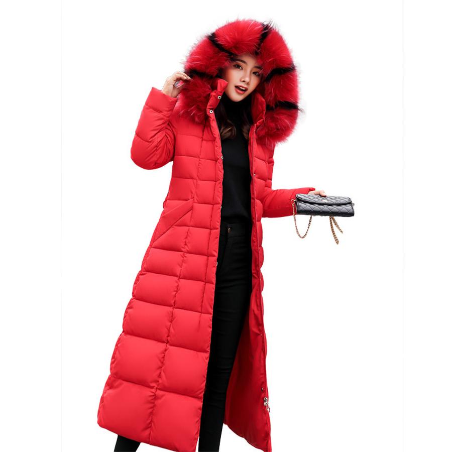 Long Sleeve Women's Cotton Coat Winter Outerwear Loose Belt Style Thick Padded Coat