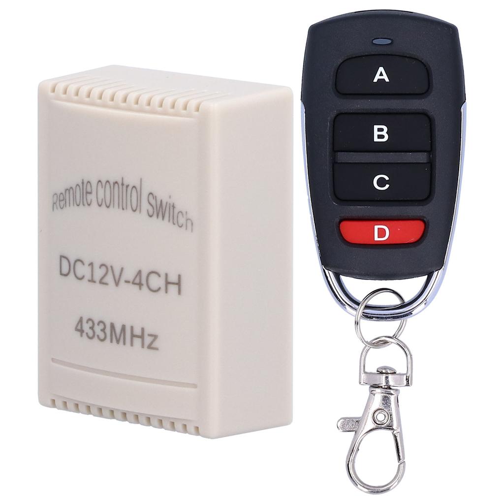 433Mhz 12V Garage Door Remote Control Opener 4CH Wireless Relay Transmitter Receiver Module Kit