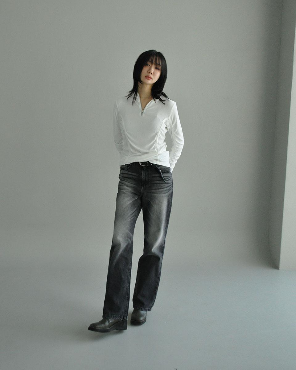 Tud Tape Shirring Tee White White