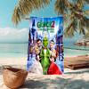 Christmas Gift Oscar Comedy Movie How the Grinch Stole Christmas Soft Beach Towel Outdoor Camping Vacation Swinging Beach Scarf Decorative Blanket B13