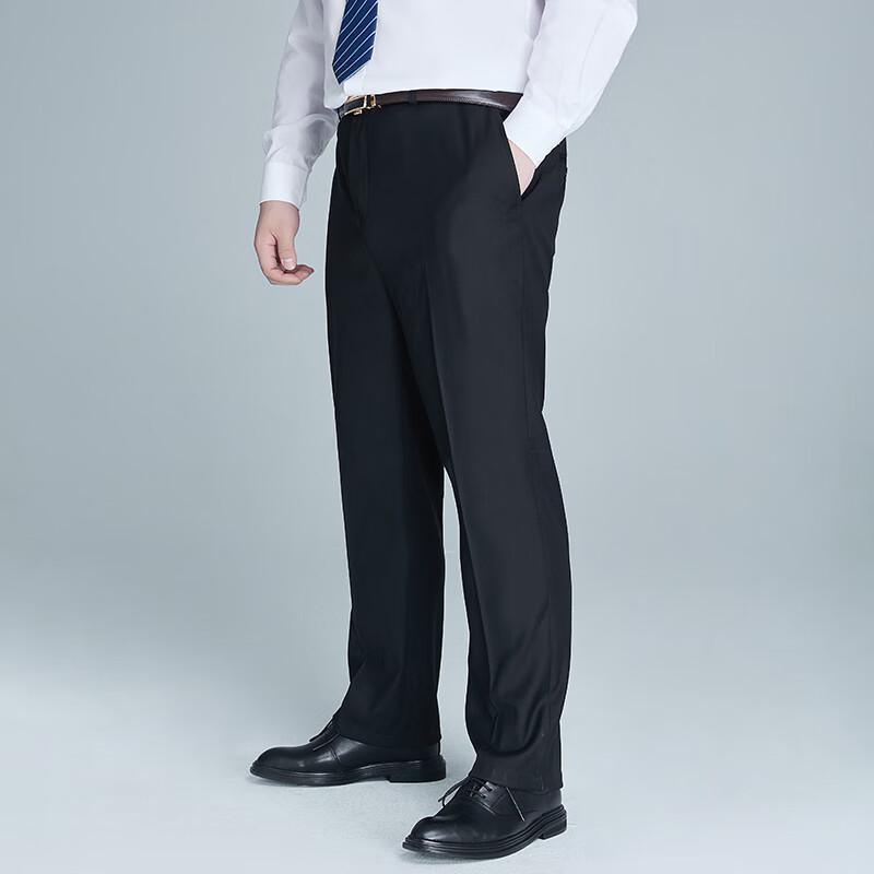 Men's Plus Size Business Casual Straight-Leg Trousers
