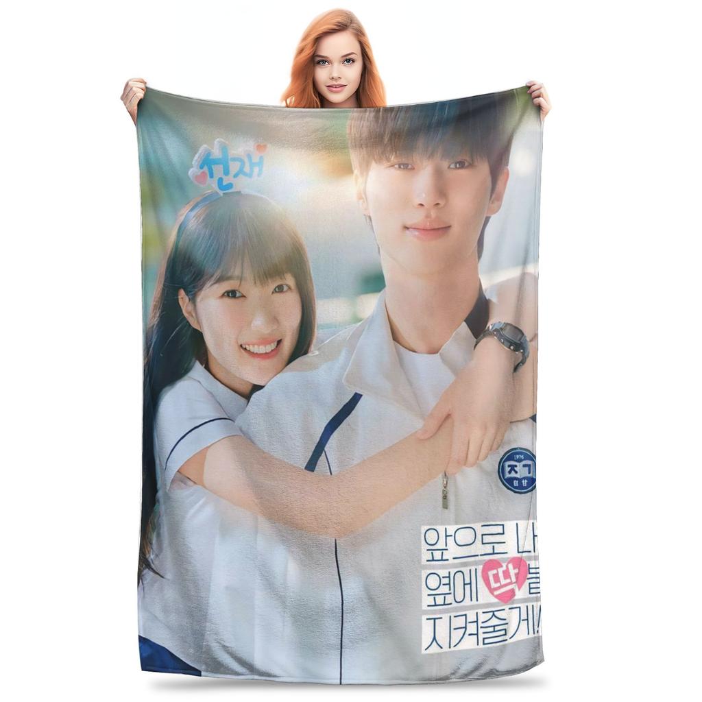 Flanell-Kuscheldecke Schöner Läufer K-Drama Byeon Woo Seok Warme Plüschdecken Weiche Bettwäsche für Bett Wohnzimmer Zuhause Picknick Sofa