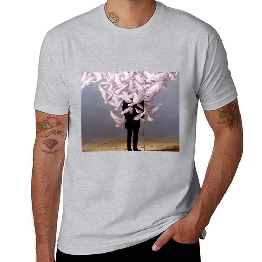 René Magritte Kunstausstellung Plakat, Vintage Kunst, Abstraktes Poster, Hochwertiger Kunstdruck T-Shirt Übergrößen t-shirts für herren